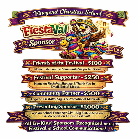 Fiestaval Sponsorship Opportunities 2026 (prices include credit card fees)